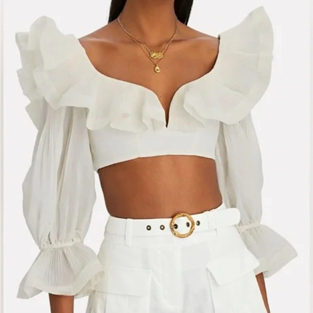 Zimmermann Lovestruck Ruffled Blouse